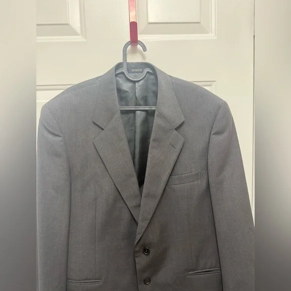 Rogatis Loro Piana Super 120s Gray Wool Blazer Size 40R Luxury Italian